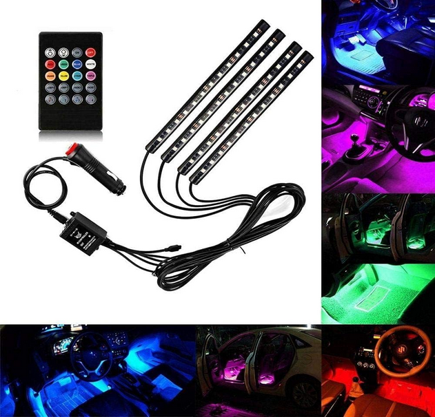 Luces Led Auto RGB Ritmica Interior